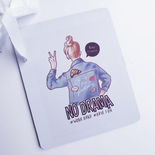 Black Back Rectangle Mouse Pad, 7.75 x 9.25 x .22(5.5mm). Polyester with open cell black rubber back Thumbnail