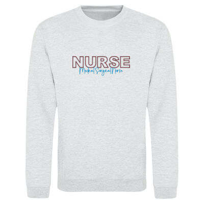 Embroidered Nurse Glittered Applique Sweatshirt Thumbnail