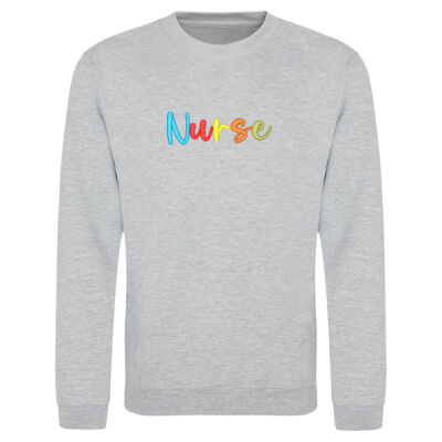 Nurse Embroidered 3d Puff Sweatshirt Thumbnail